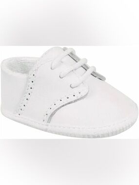 Baby Deer White Leather Saddle Oxford Crib Shoes Boys 2